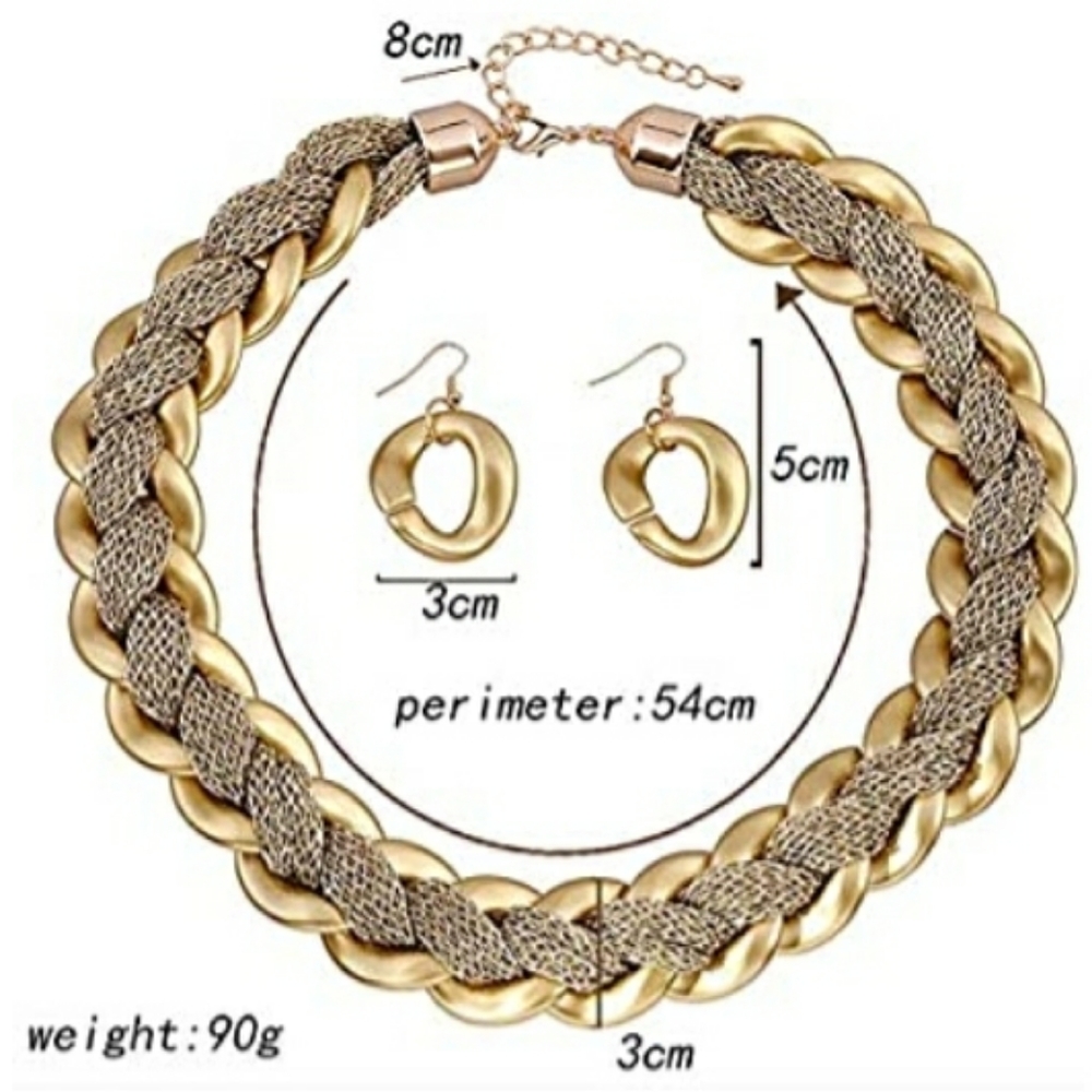 Designer Necklace Golden Thread - Picture 4 of 5